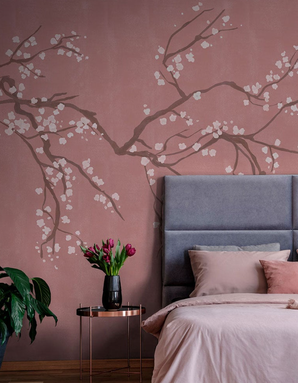 Takeda Cherry Blossom - Custom sized wallpaper mural (per/m2) - Rose