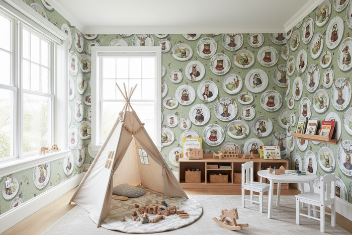 Tales of the Manor Sage Green - Kids Playroom