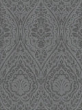 Textured Damask Textured Wallpaper - Brown/Black