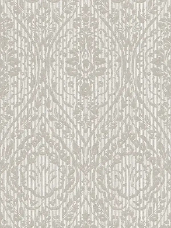 Textured Damask Textured Wallpaper - Grey / Cream - Discontinuing