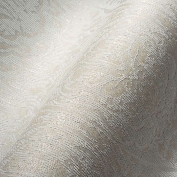 Textured Damask Textured Wallpaper - White - Discontinuing