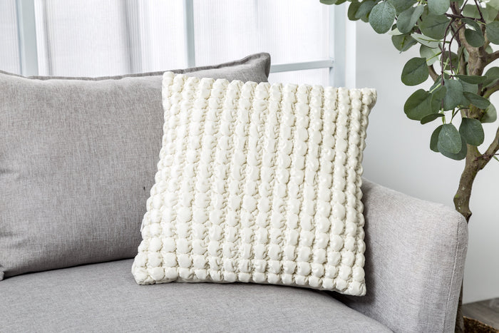 Thalasa 18"x18" Ivory Pillow - Adams Furniture