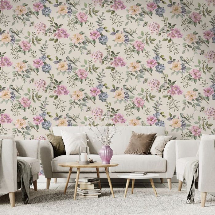 The Bird Garden – Feathered Hideaway Wallpaper – Multi