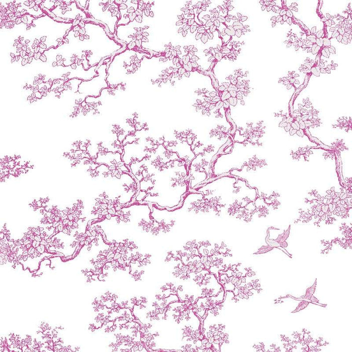 The Cranes - Florence Broadhurst Wallpaper - Magenta