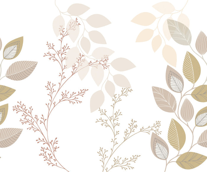 The Meadow - Custom Sized Wallpaper Mural (per m2) - Beige Rust