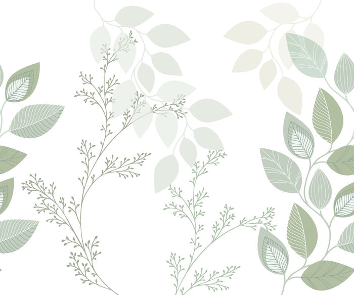The Meadow - Custom Sized Wallpaper Mural (per m2) - Green