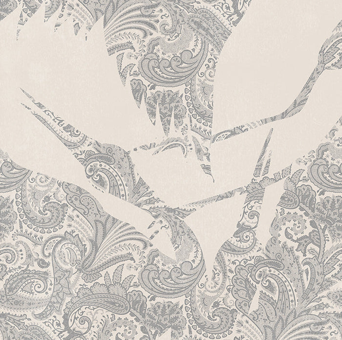 The Swoop Heron Hybrid Mural Wallpaper - Cream
