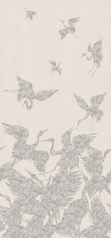 The Swoop Heron Hybrid Mural Wallpaper - Cream