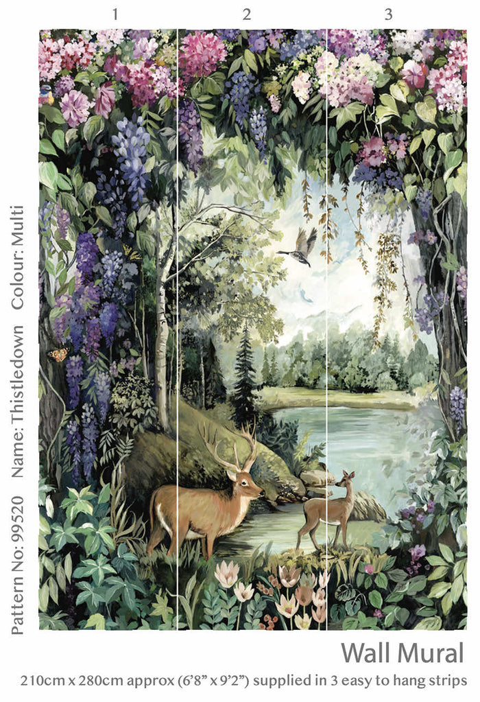 Thistledown – Woodland Glade Mural – Multi
