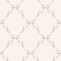 Tied With a Bow Wallpaper - Cream/Pink