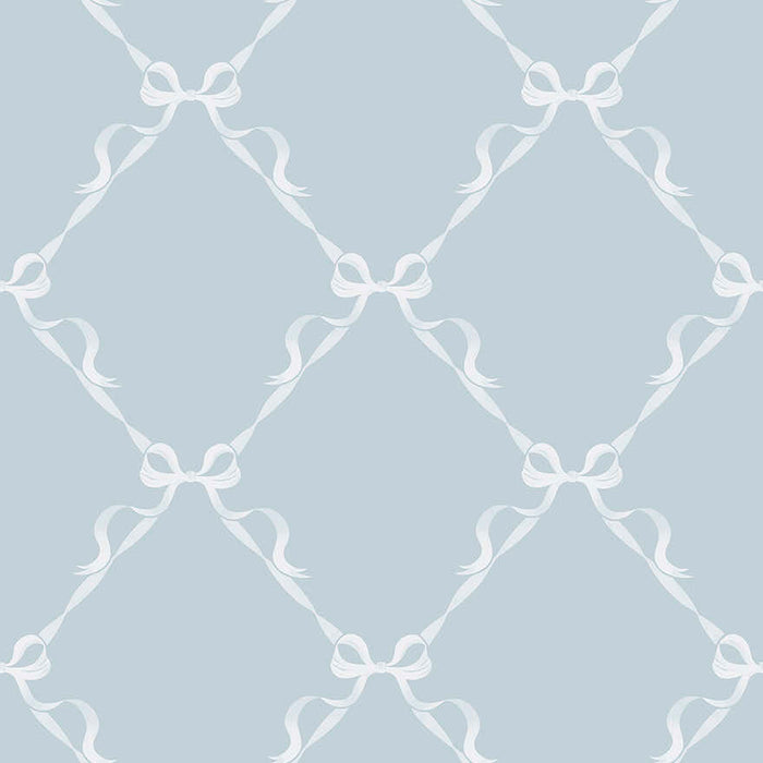 Tied With a Bow Wallpaper - Sky Blue