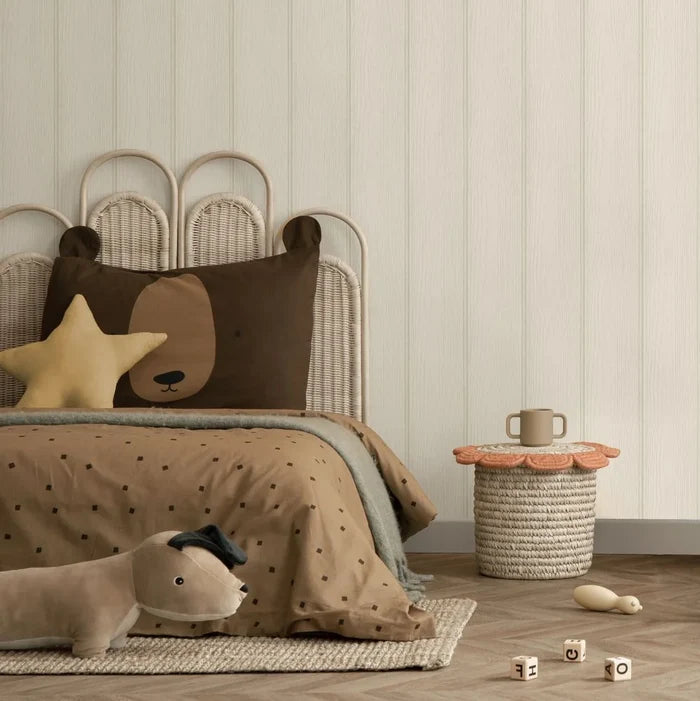 Tongue & Groove – Wood Panel Wallpaper – Beige
