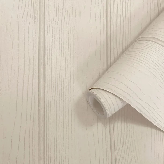 Tongue & Groove – Wood Panel Wallpaper – Beige