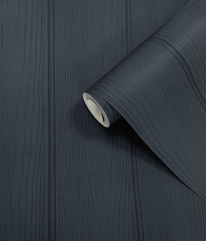Tongue & Groove – Wood Panel Wallpaper – Navy