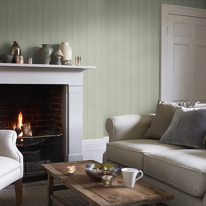 Tongue & Groove – Wood Panel Wallpaper – Sage Green