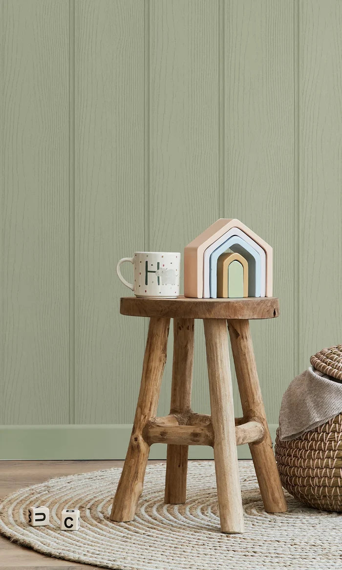 Tongue & Groove – Wood Panel Wallpaper – Sage Green