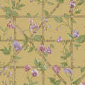 Trailing Floral Trellis – Garden Vine Wallpaper – Ochre