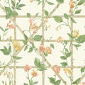 Trailing Floral Trellis – Garden Vine Wallpaper – Orange Cream