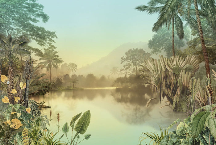 Tranquil Oasis - Custom Sized Wallpaper Mural (per m2)