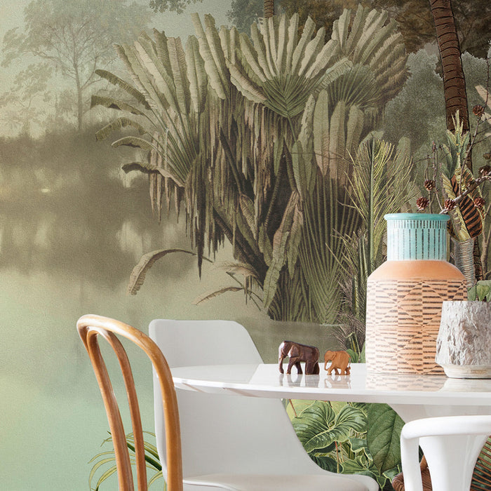 Tranquil Oasis - Custom Sized Wallpaper Mural (per m2)