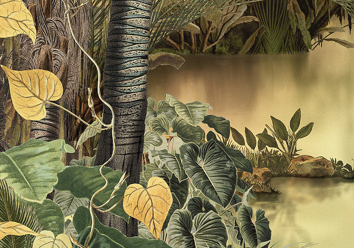 Tranquil Oasis - Custom Sized Wallpaper Mural (per m2)