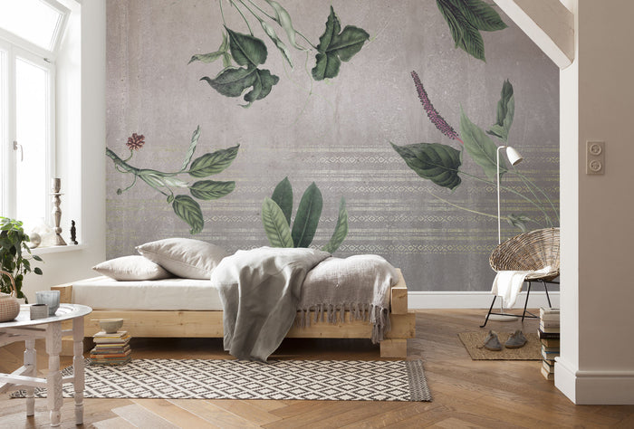 Tropic Concrete - Custom Sized Mural Wallpaper (per m2)