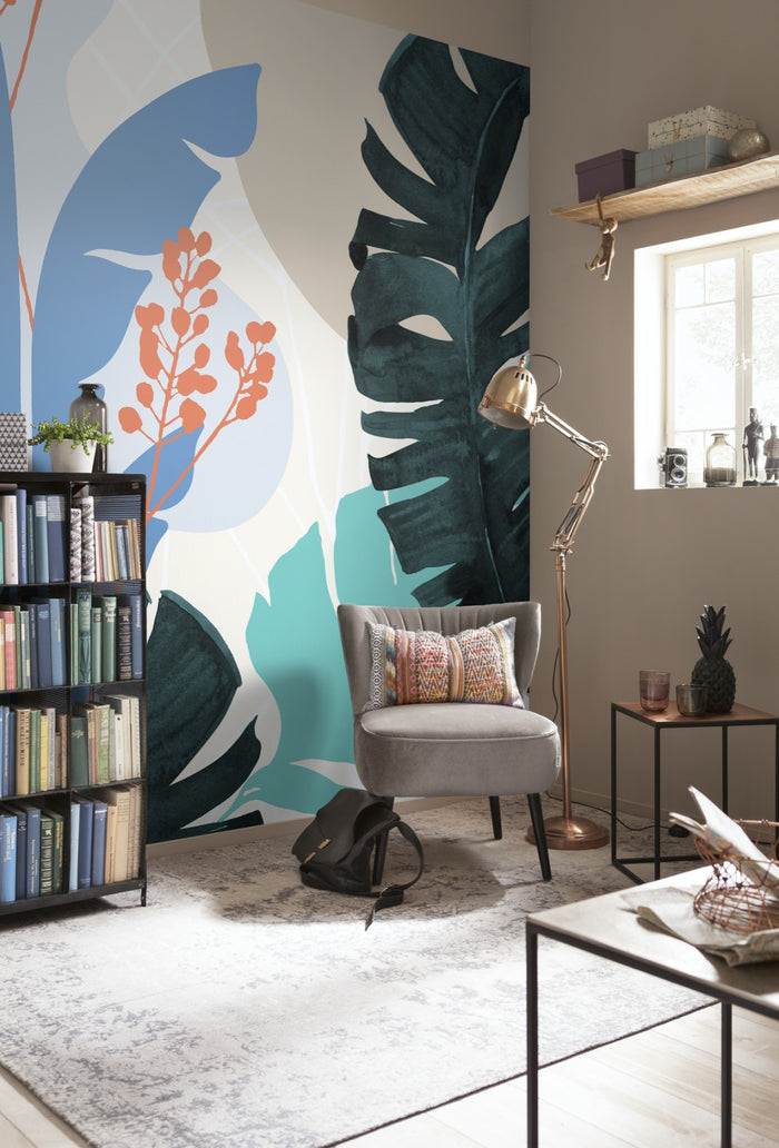 Tropical Shapes - Custom Sized Mural Wallpaper (per m2)