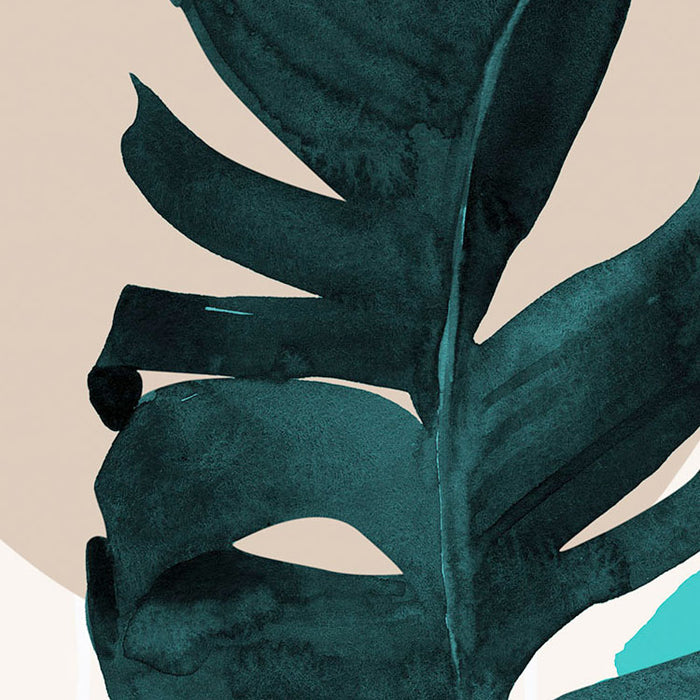 Tropical Shapes - Custom Sized Mural Wallpaper (per m2)