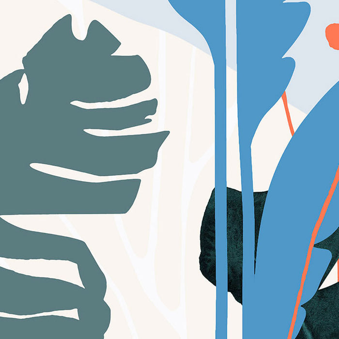 Tropical Shapes - Custom Sized Mural Wallpaper (per m2)