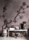 Twigs 1 - Pink - Custom Sized Wallpaper Mural (per m2)
