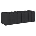 Upholstered Tufted Accent Bench Charcoal - Adams Furniture