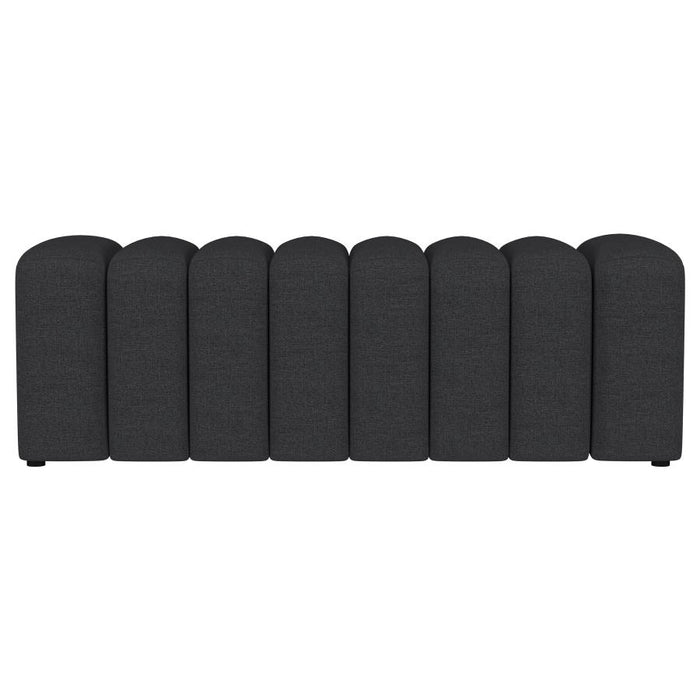 Upholstered Tufted Accent Bench Charcoal - Adams Furniture