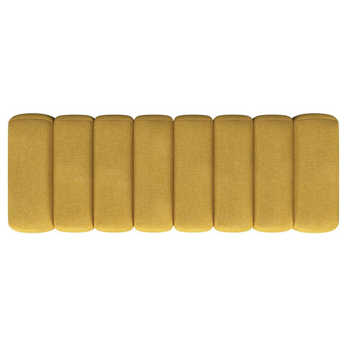 Upholstered Tufted Accent Bench Mustard Yellow - Adams Furniture