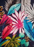 Urban Tropic Wallpaper - Indigo Midnight