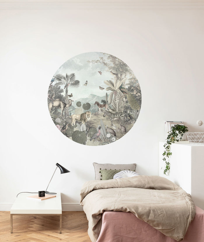Utopia - Circular Mural - Self Adhesive