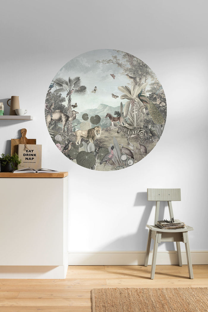 Utopia - Circular Mural - Self Adhesive