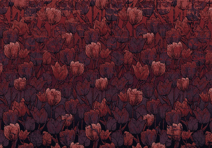 Velvet Bloom - Custom Sized Wallpaper Mural (per m2)
