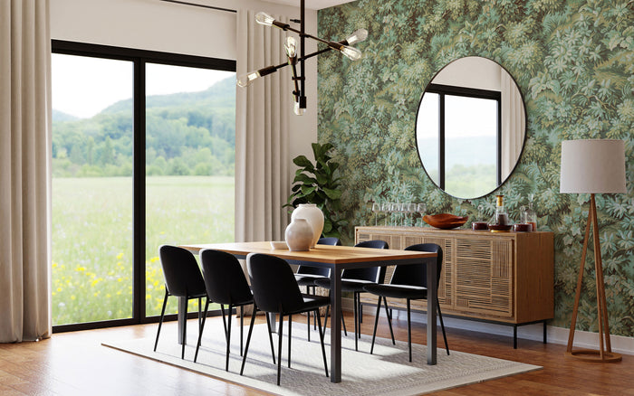 Verdant Grove - Green - Custom Sized Wallpaper Mural (per m2)