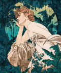 Verdant Muse - Custom Sized Wallpaper Mural (per m2)