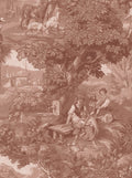 Vintage Landscape - Custom Sized Wallpaper Mural (per m2) - Antique Red