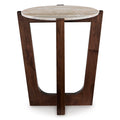 Warm Brown Round End Table - Adams Furniture