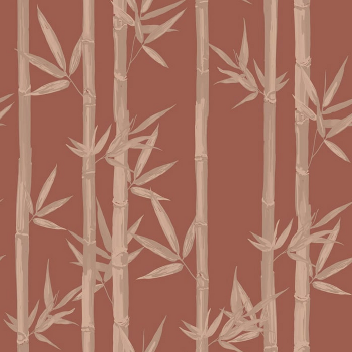 Waya Bamboo Wallpaper - Red