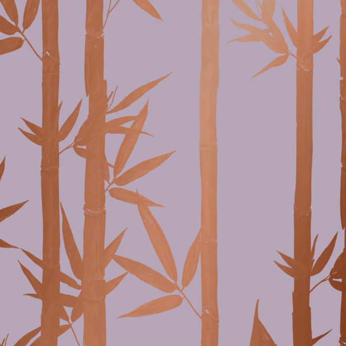 Waya Luxe Bamboo Wallpaper - Purple + Bronze