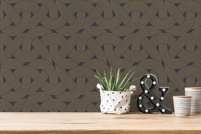 Weave - Architects Wallpaper - Black