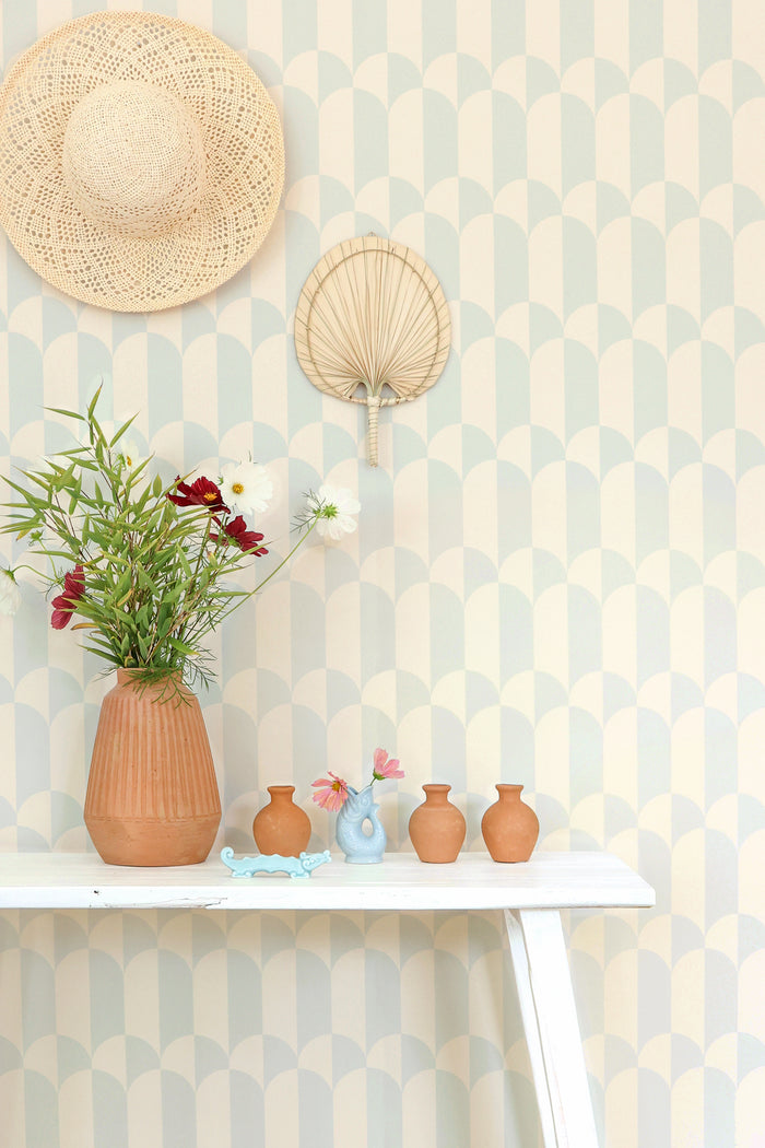 Whipped Cream Wallpaper - Seafoam Blue