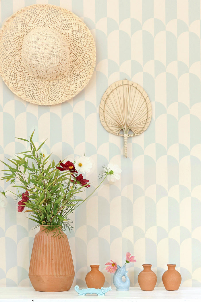 Whipped Cream Wallpaper - Seafoam Blue