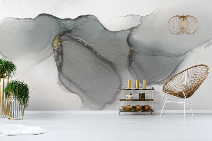 Whisper - Custom sized wallpaper mural (per/m2) - Smoke