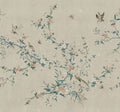 Whispering Blooms - Custom Sized Wallpaper Mural (per m2) - Grey