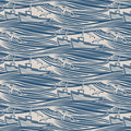 Whitby Boat Wallpaper - Denim