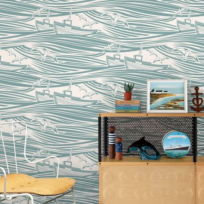 Whitby Boat Wallpaper - High Tide